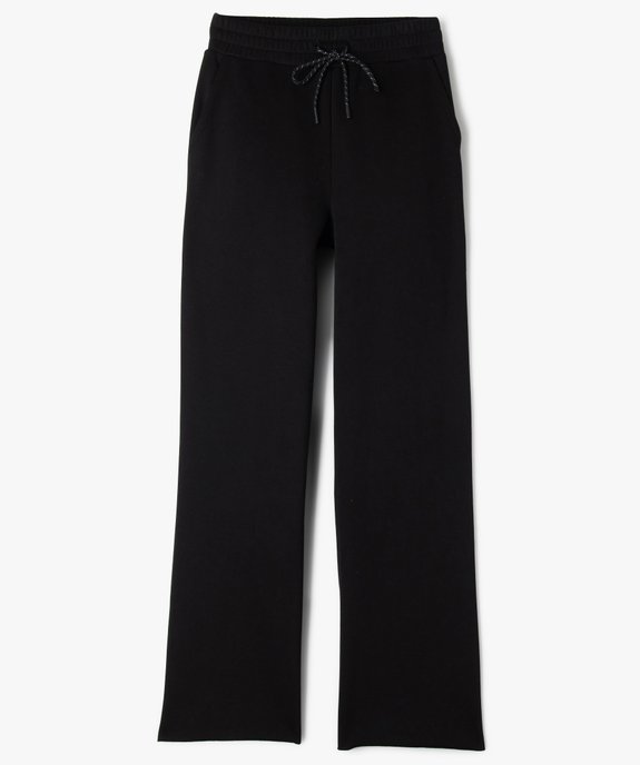 Pantalon large en molleton douillet à bord franc femme vue4 - GEMO 4G FEMME - GEMO