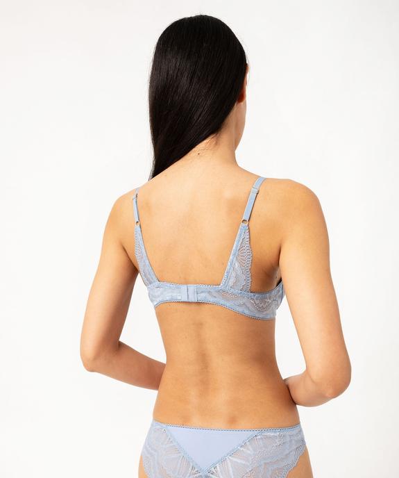 Soutien-gorge push-up sans armatures en dentelle scintillante vue2 - GEMO(HOMWR FEM) - GEMO