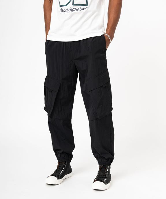 Pantalon large en toile de parachute homme vue1 - GEMO (HOMME) - GEMO