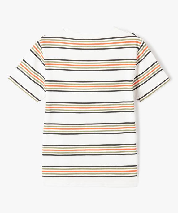 Tee-shirt garçon à manches courtes à motifs vue3 - GEMO 4G GARCON - GEMO