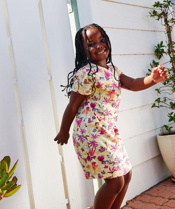Chemise de nuit manches courtes à motif jungle fille vue1 - GEMO 4G FILLE - GEMO