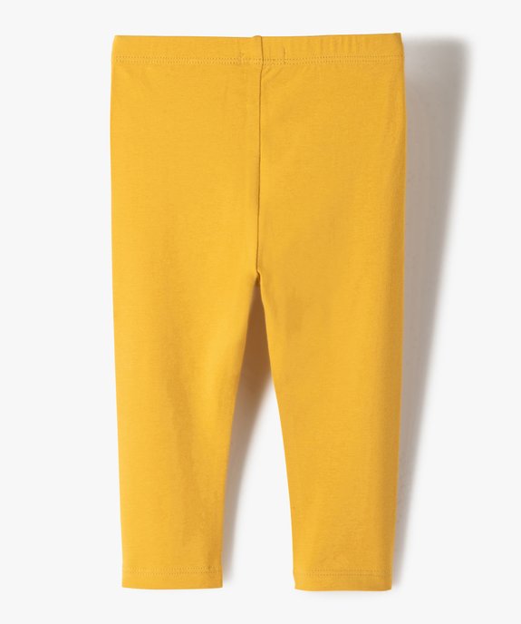 Legging long en coton stretch bébé fille vue2 - GEMO 4G BEBE - GEMO