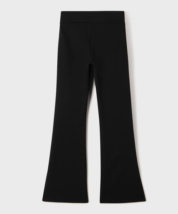 Pantalon flare extensible fendu et à taille élastique fille vue3 - GEMO (JUNIOR) - GEMO