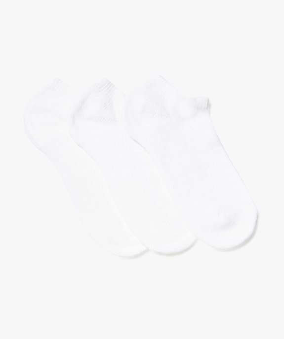 Chaussettes femme courtes unies en maille bouclette (lot de 3) vue1 - 1E PRIX BY GEMO - GEMO