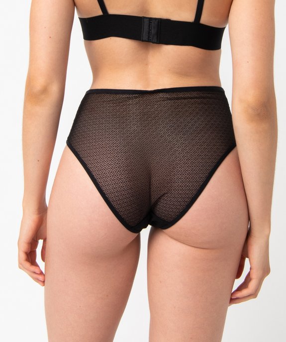 Culotte femme taille haute en dentelle vue2 - GEMO(HOMWR FEM) - GEMO