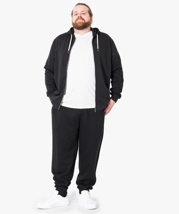 Sweat homme zippé avec capuche et détails contrastants vue5 - GEMO (G TAILLE) - GEMO