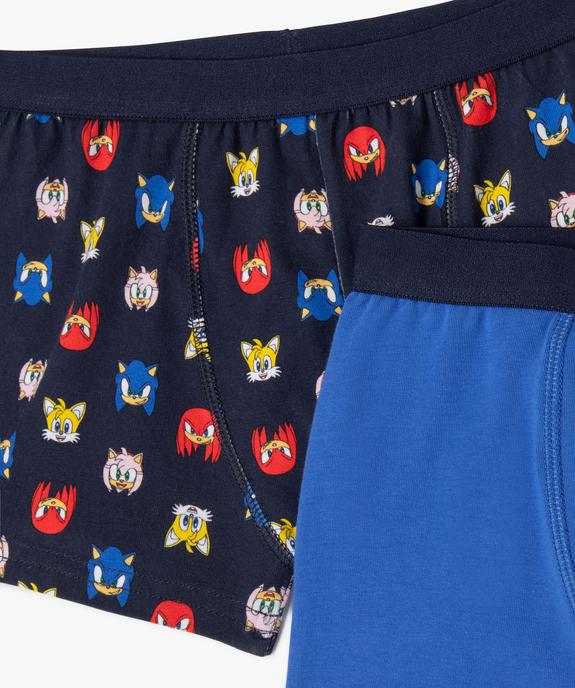 Boxer en coton stretch imprimé garçon - Sonic (lot de 2) vue2 - SONIC - GEMO
