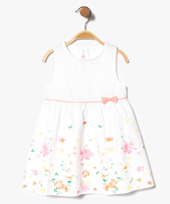 Robe de cérémonie fleurie sans manches vue1 - GEMO(BEBE DEBT) - GEMO