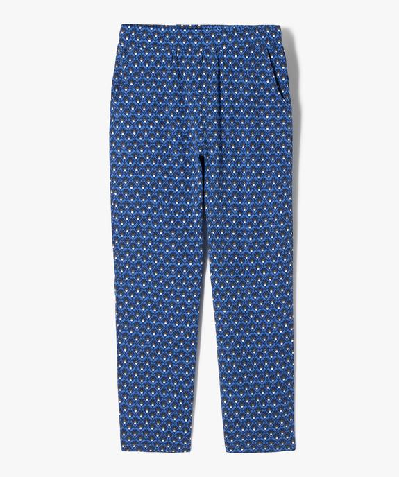 Pantalon fluide imprimé fille vue1 - GEMO (ENFANT) - GEMO