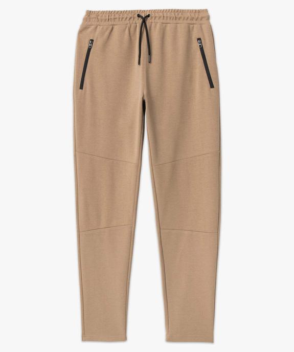 Pantalon homme en maille à poches zippées et taille élastiquée vue4 - GEMO (HOMME) - GEMO