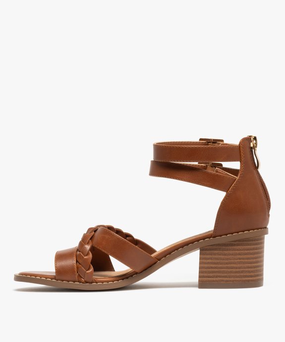 Sandales à talon avec double bride cheville femme - Valentina Baldano vue3 - VALENTINA BALDA - GEMO