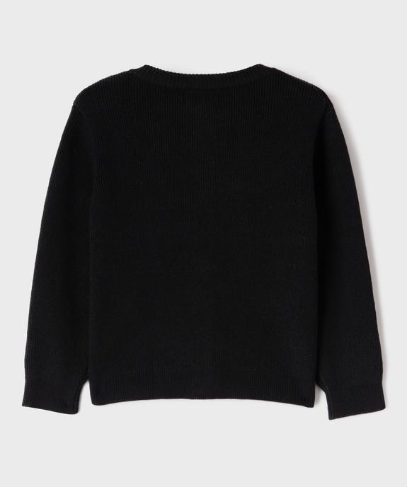 Gilet à col rond fille vue3 - GEMO (ENFANT) - GEMO