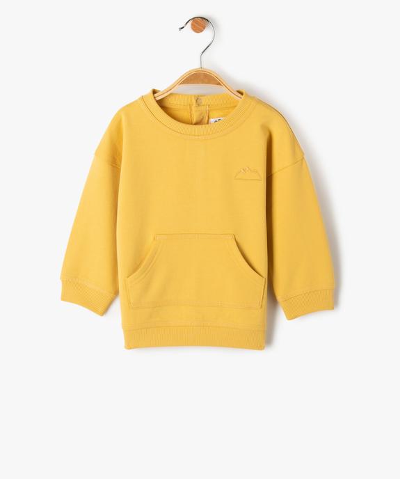 Sweat bébé avec petite broderie vue1 - GEMO(BEBE DEBT) - GEMO