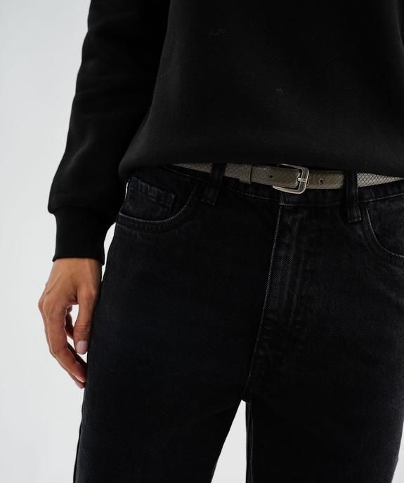 Jean mom fit taille haute avec ceinture fine femme vue2 - GEMO 4G FEMME - GEMO
