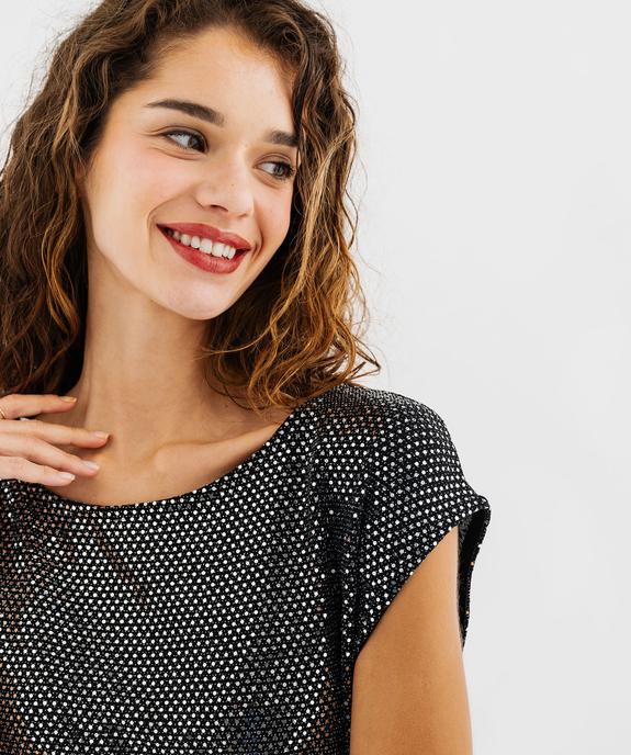 Tee-shirt sans manches à paillettes femme vue2 - GEMO(FEMME PAP) - GEMO