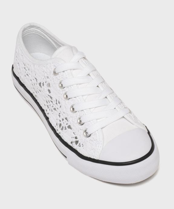 Tennis en toile ajourée façon macramé femme - Follow Me vue5 - FOLLOW ME - GEMO