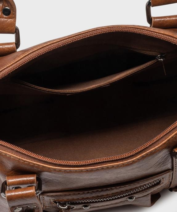 Sac à main verni mat à clous et bandoulière amovible femme vue3 - GEMO (ACCESS) - GEMO