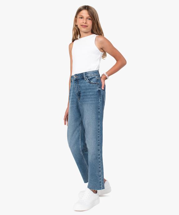 Débardeur fille ado côtelé en coton stretch vue5 - GEMO (JUNIOR) - GEMO