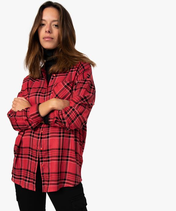 Chemise femme fluide à carreaux vue1 - GEMO(FEMME PAP) - GEMO