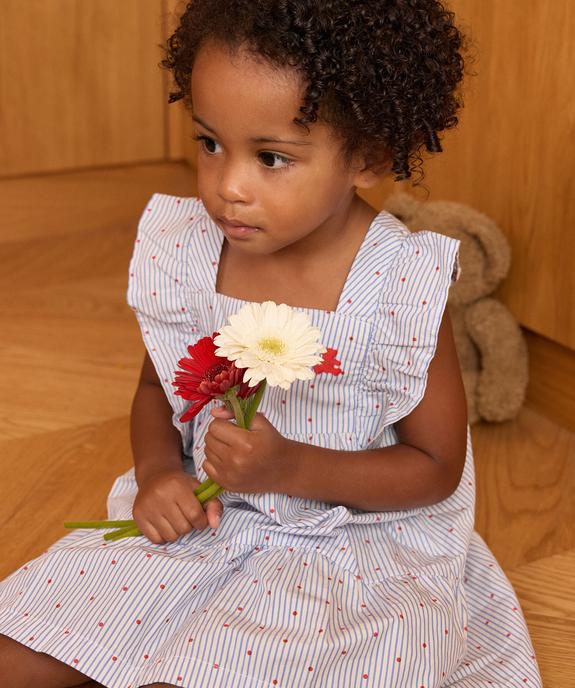 Robe sans manches à rayures et pois bébé fille - LuluCastagnette vue2 - LULUCASTAGNETTE - GEMO