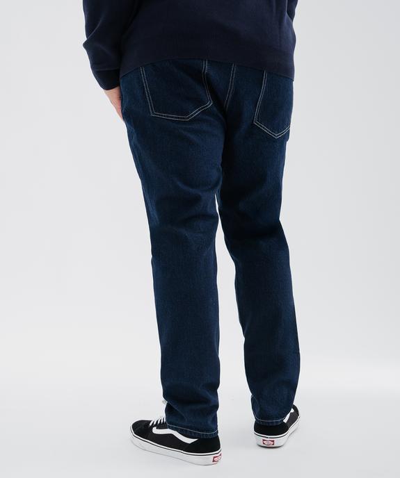 Jean straight en denim de coton stretch homme vue9 - GEMO 4G HOMME - GEMO