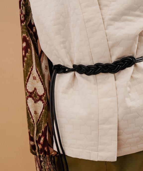 Veste kimono courte sans manches en jacquard femme vue5 - GEMO(FEMME PAP) - GEMO