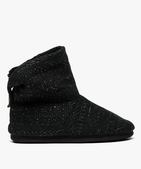 Chaussons femme boots en maille tricotée et doublure douce vue1 - GEMO(HOMWR FEM) - GEMO