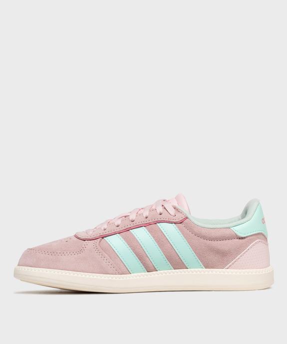 Baskets basses en cuir suédé Breaknet Sleek femme - Adidas vue3 - ADIDAS - GEMO
