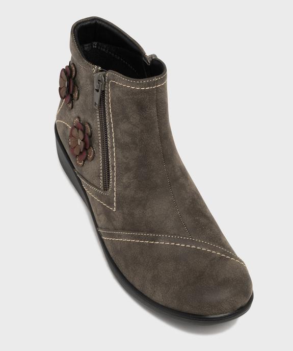 Boots confort à talon compensé avec motifs fleurs femme vue5 - G'FLEX - GEMO