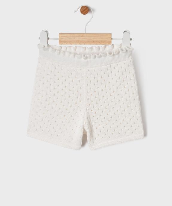 Short ajouré façon crochet bébé fille vue1 - GEMO(BEBE DEBT) - GEMO
