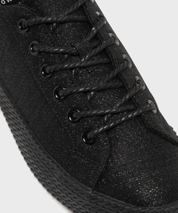 Baskets en toile à lacets avec épaisse semelle femme vue6 - FOLLOW ME G4G - GEMO