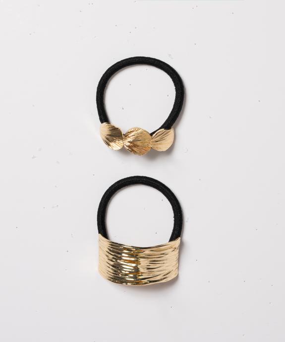 Elastiques cheveux avec bijou en métal (lot de 2) vue1 - GEMO (ACCESS) - GEMO
