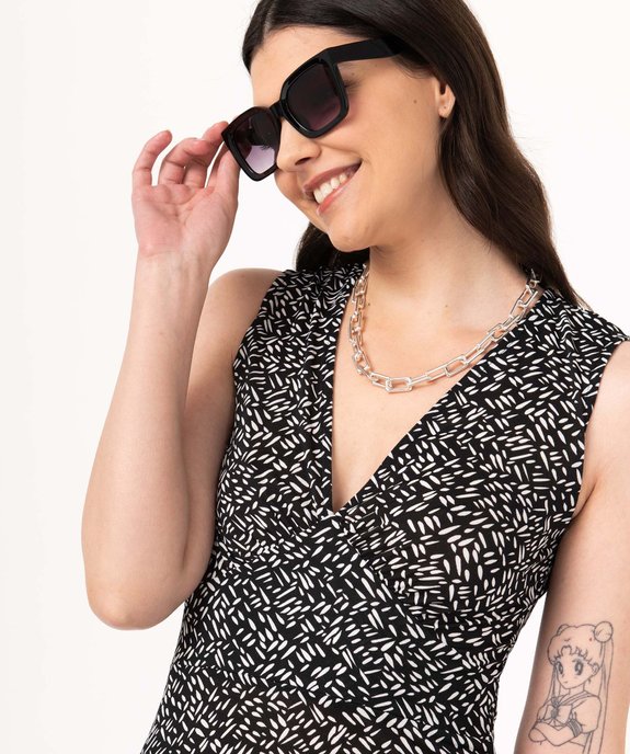 Robe sans manches en maille imprimée femme vue2 - GEMO(FEMME PAP) - GEMO