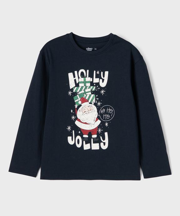 Tee-shirt manches longues motif Noël garçon vue1 - GEMO 4G GARCON - GEMO