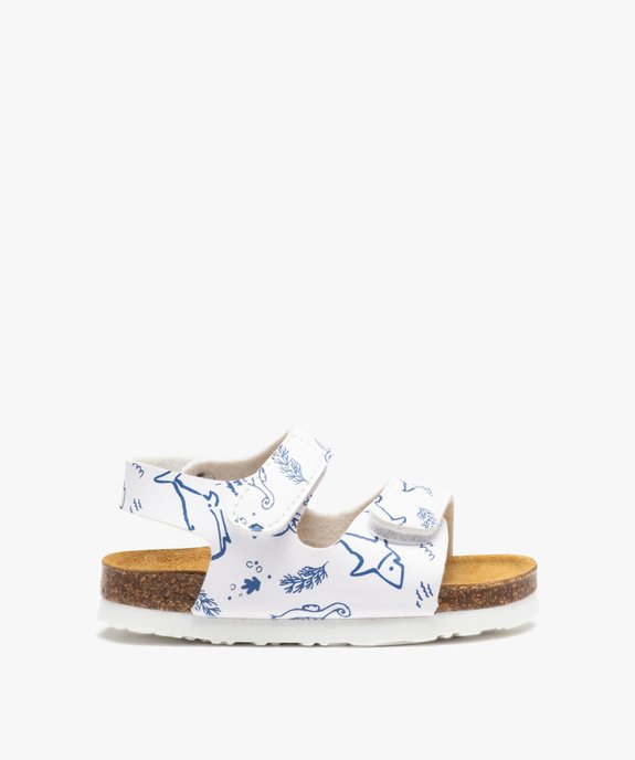 Sandales bébé garçon à brides double scratch au motif aquatique vue1 - GEMO 4G BEBE - GEMO