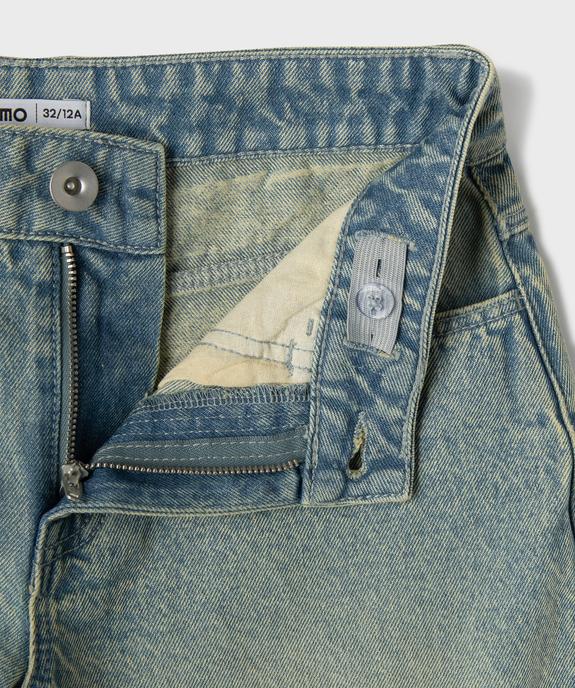 Short en jean délavé coupe large fille vue2 - GEMO (JUNIOR) - GEMO