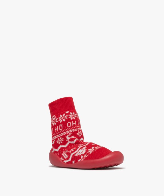 Chaussons chaussettes de Noël à semelle antidérapante bébé garçon vue2 - GEMO (ENFANT) - GEMO