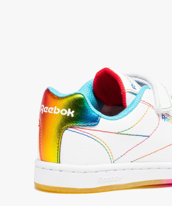 Baskets fille à scratch avec surpiqûres colorées - Reebok vue6 - REEBOK - GEMO