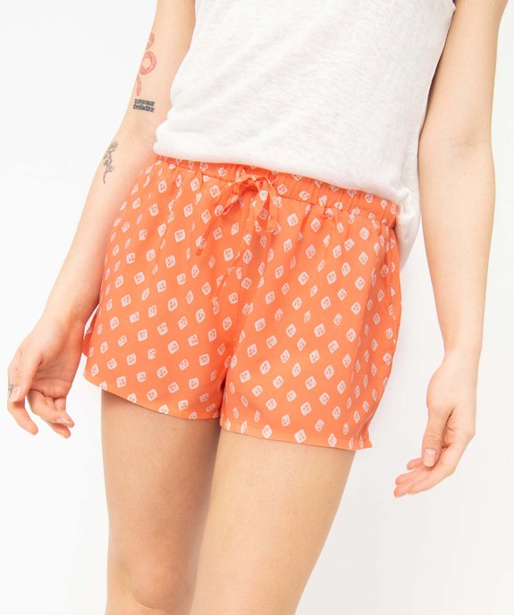 Short de pyjama femme ample et fluide à motifs vue2 - GEMO(HOMWR FEM) - GEMO