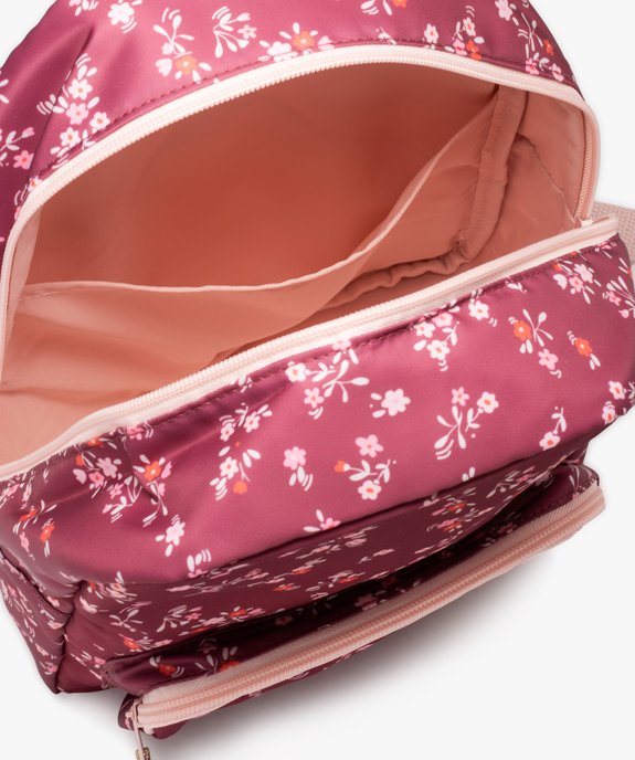Sac à dos en toile à motifs fleuris fille vue3 - GEMO(BEBE DEBT) - GEMO