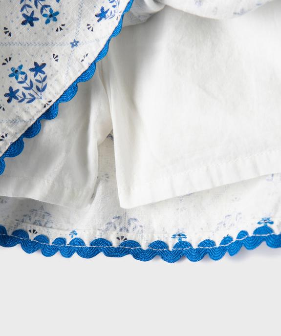 Jupe courte à volants fleurie fille - LuluCastagnette vue3 - LULUCASTAGNETTE - GEMO