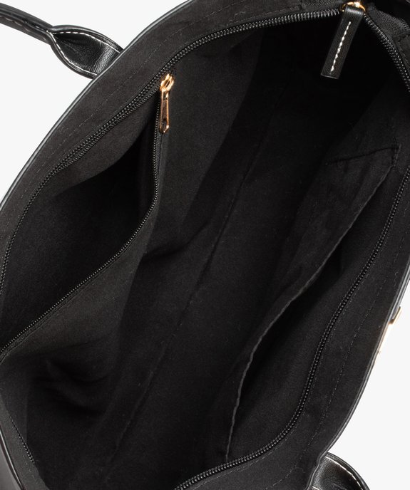 Sac femme porté main avec rabat fantaisie vue3 - GEMO (ACCESS) - GEMO
