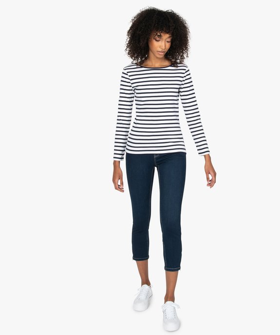 Jean femme coupe skinny longueur 7/8ème avec bas zippés vue5 - GEMO (JEAN) - GEMO