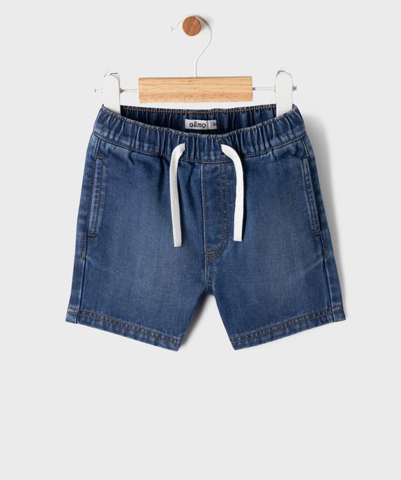 Short en jean avec taille ajustable bébé garçon vue1 - GEMO 4G BEBE - GEMO