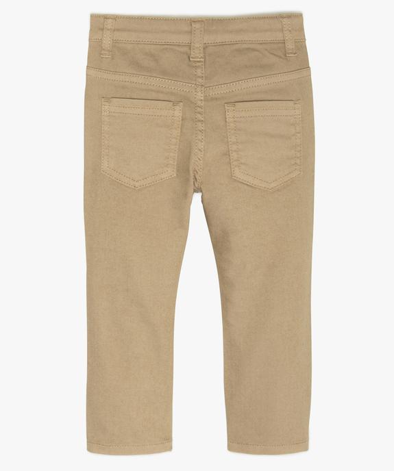 Pantalon bébé garçon coupe slim en toile extensible vue2 - GEMO(BEBE DEBT) - GEMO