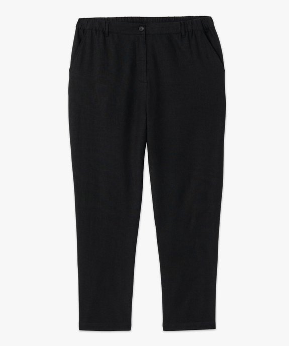 Pantalon femme grande taille contenant du lin vue4 - GEMO (G TAILLE) - GEMO