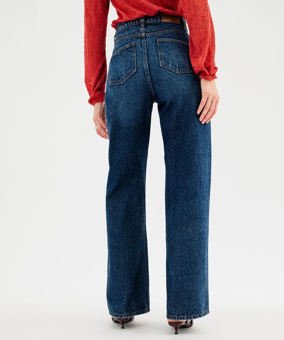 Jean wide leg taille haute femme vue3 - GEMO 4G FEMME - GEMO