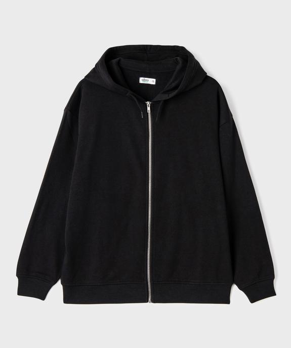 Sweat zippé à capuche fille vue4 - GEMO 4G FILLE - GEMO