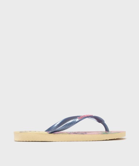 Tongs imprimés Stitch et Angel Kids Slim Disney fille - Havainas vue2 - HAVAIANAS - GEMO