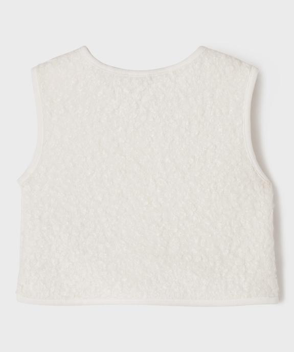 Gilet sans manches en lainage bouclette fille vue3 - GEMO (ENFANT) - GEMO